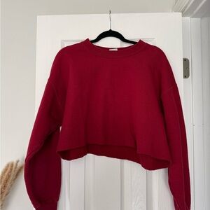 Gildan Women's Red Crew Neck Sweater